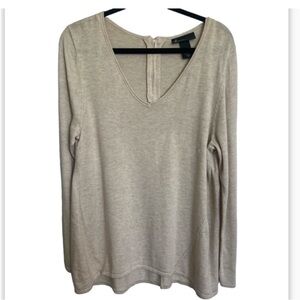 Lane Bryant Beige V-Neck Sweater